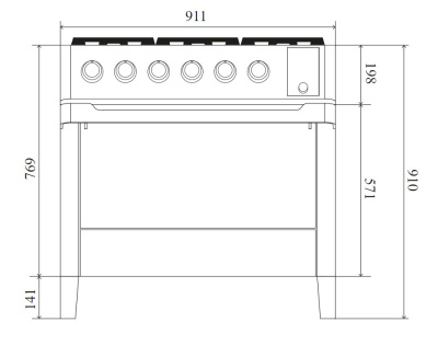 Кухонный блок ILVE PM09FDS3/SS